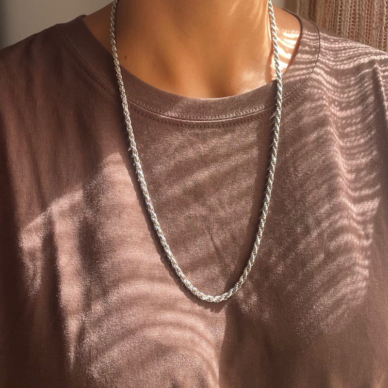 Silver Rope Necklace