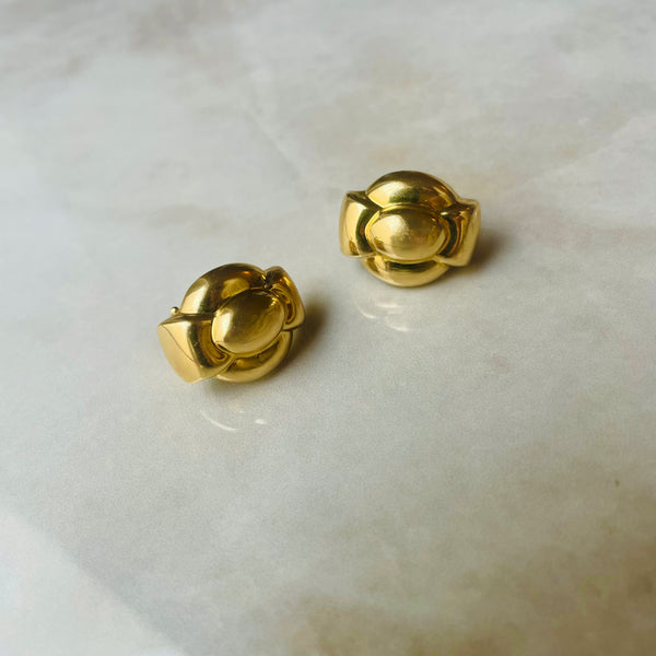 Oval Statement Stud Earrings