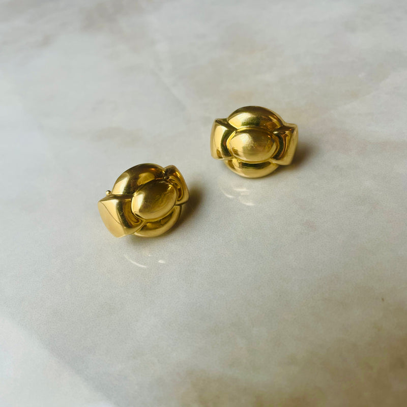 Oval Statement Stud Earrings