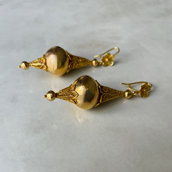 drop filigree earrings malta