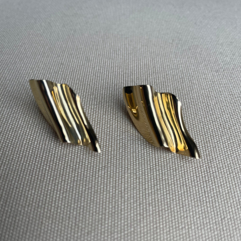 Crumpled Stud Earrings