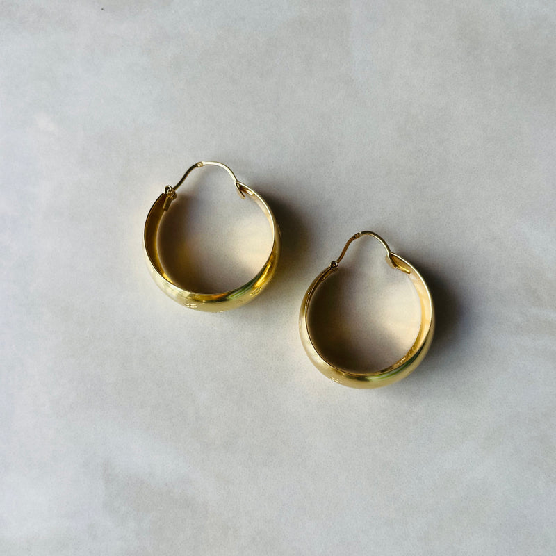large hoop gold earrings malta