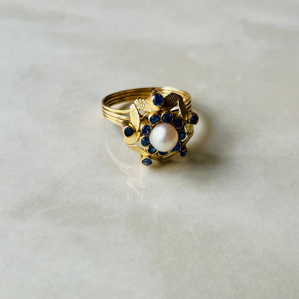 Pearl and Sapphire Ring
