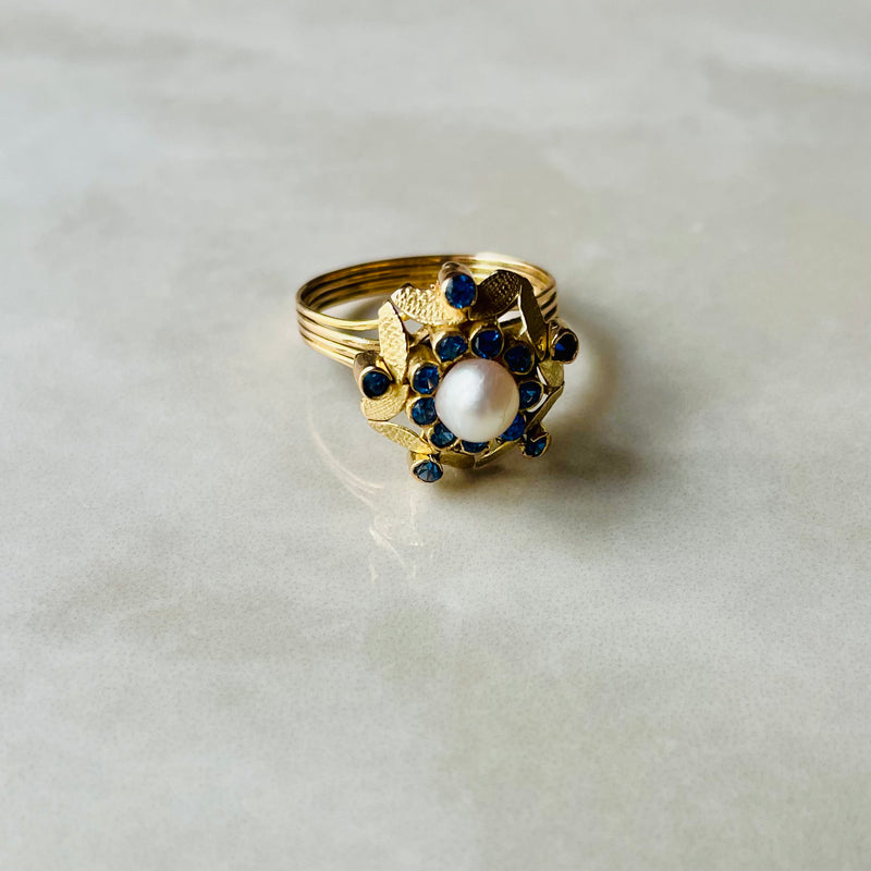 Pearl and Sapphire Ring