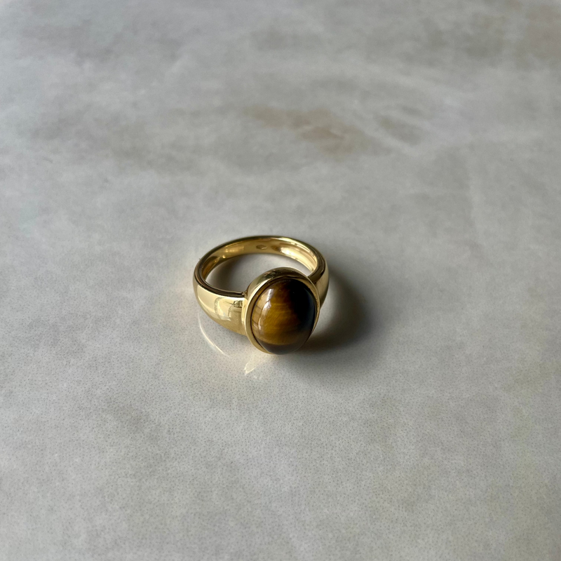 tiger eye ring still life 