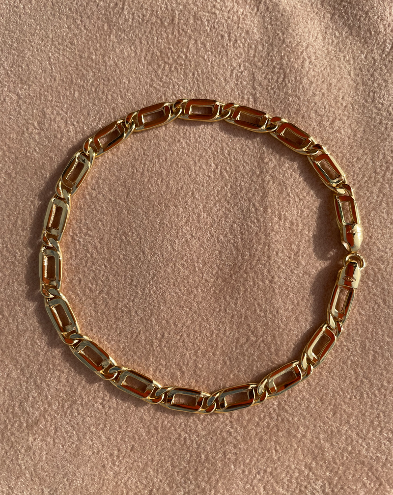 Gold Chain Links Bracelet