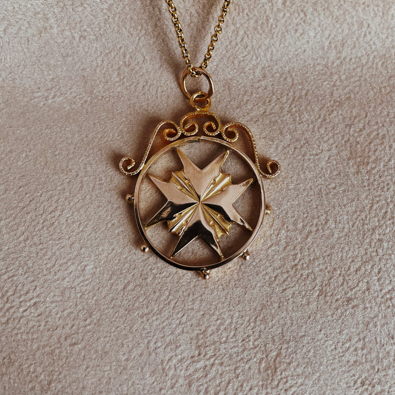 Antique Eight Pointed Cross Pendant