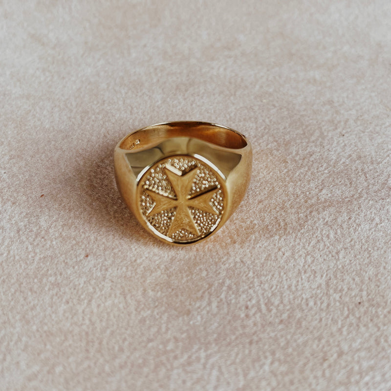 Eight Pointed Cross Signet Ring