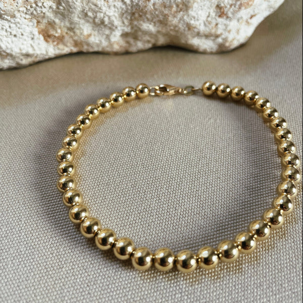 Gold Bead 'Bocci' Bracelet