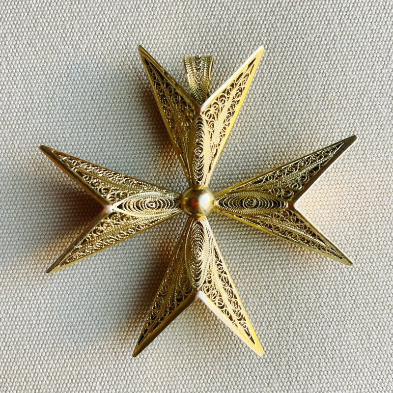 Maltese Filigree Cross